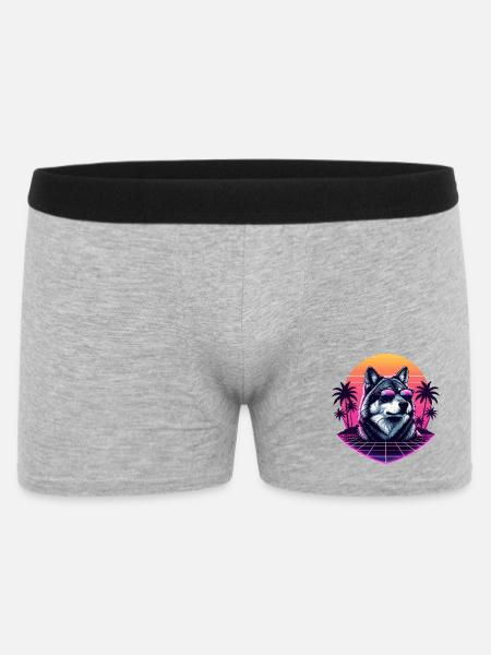 Husky Vapo Neon Sunset - Men's Boxer Shorts - heather grey