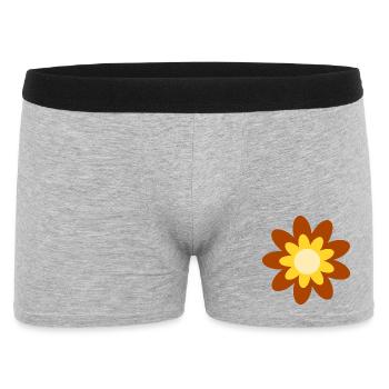 70s Flower Pattern Hippie Gift - Men's Boxer Shorts - heather grey - Front