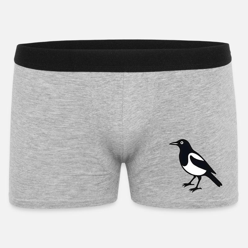 Pie Bird - Boxer Homme - gris chiné