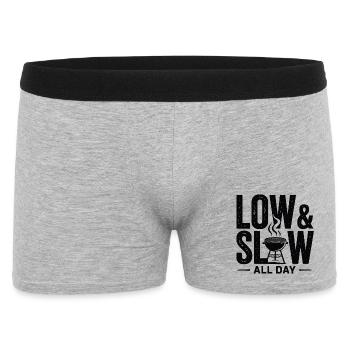 Low And Slow Barbecue | Grill Master Gift - Men's Boxer Shorts - heather grey - Front