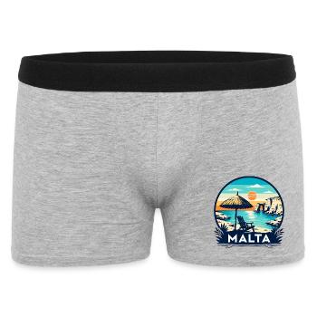 Culture des vacances sur les îles méditerranéennes à Malte - Boxer Homme - gris chiné - Devant