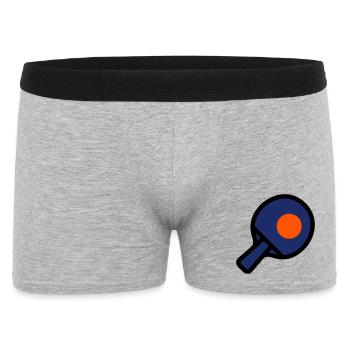 Tennis de table, raquettes, balle, tournoi de tennis de table - Boxer Homme - gris chiné - Devant