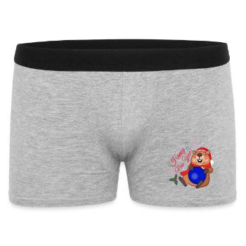 New Year's capybara - Men's Boxer Shorts - heather grey - Front