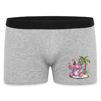 Palmier d’été rhinocéros - Boxer Homme - gris chiné - Devant