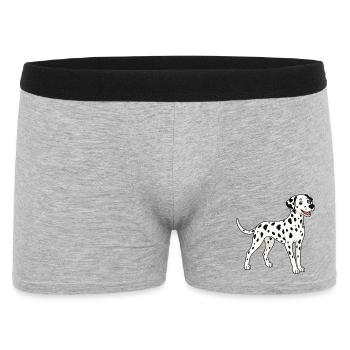 Image joyeuse d’un dalmatien en dessin animé. - Boxer Homme - gris chiné - Devant