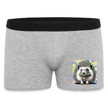 hedgehog - Men's Boxer Shorts - heather grey - Front