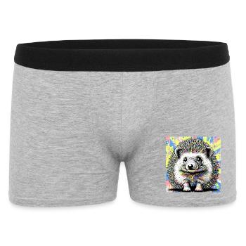 Igel - Männer Boxer Shorts - Grau meliert - Vorne