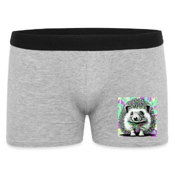 hedgehog - Men's Boxer Shorts - heather grey - Front
