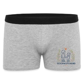 Geschwisterkind Geschwister Liebe - Männer Boxer Shorts - Grau meliert - Vorne