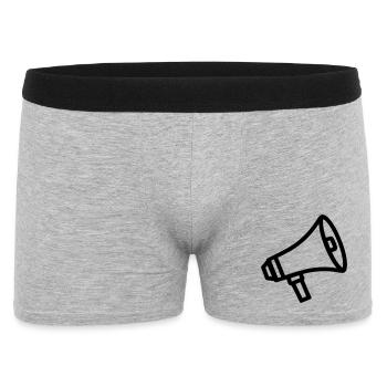 megaphone - Men's Boxer Shorts - heather grey - Front
