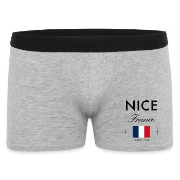 Nice, France, Coordonnées Souvenir de voyage - Boxer Homme - gris chiné - Devant
