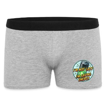 Saving Energy Laugh Tee - Men's Boxer Shorts - heather grey - Front