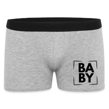 Baby - Men's Boxer Shorts - heather grey - Front