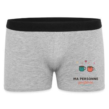 Ma Personne Préférée Tasses Amoureuses - Boxer Homme - gris chiné - Devant