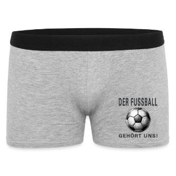 Der Fussball gehört uns - Männer Boxer Shorts - Grau meliert - Vorne