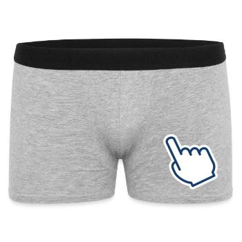 Fingerklick-Symbol für digitale Schnittstelle D - Männer Boxer Shorts - Grau meliert - Vorne