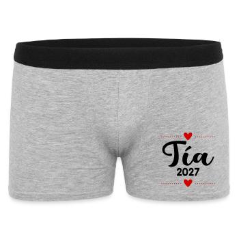 Spanische Tante 2027 - Männer Boxer Shorts - Grau meliert - Vorne
