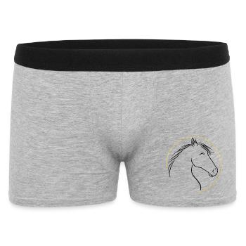 Wilde Mähne, Sanfte Anmut - Männer Boxer Shorts - Grau meliert - Vorne