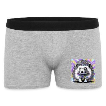 hedgehog - Men's Boxer Shorts - heather grey - Front