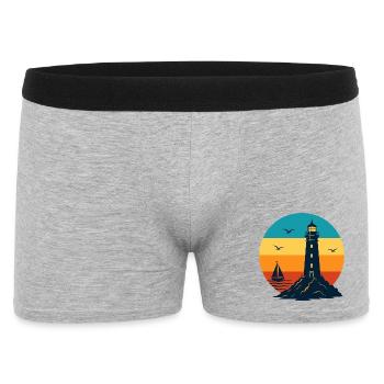 Lighthouse Design for Headlight Fans - Men's Boxer Shorts - heather grey - Front