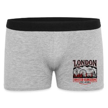 London United Kingdom Est 43 AD - Men's Boxer Shorts - heather grey - Front
