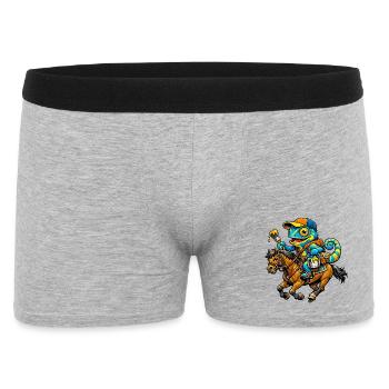 Caméléon avec cheval - Boxer Homme - gris chiné - Devant