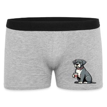 Deutsche Dogge Doggen Doggenbesitzer Doggenfan - Männer Boxer Shorts - Grau meliert - Vorne