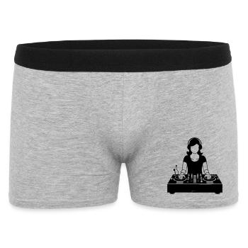 DJ - Männer Boxer Shorts - Grau meliert - Vorne