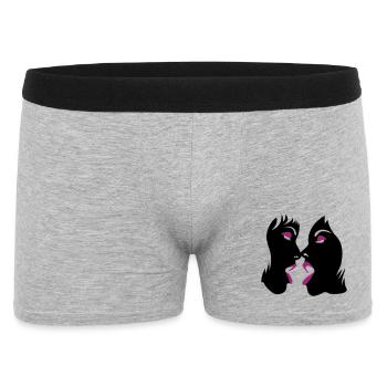 fluffy girls - Men's Boxer Shorts - heather grey - Front