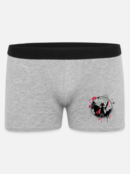 Le loup et la chèvre - Boxer Homme - gris chiné