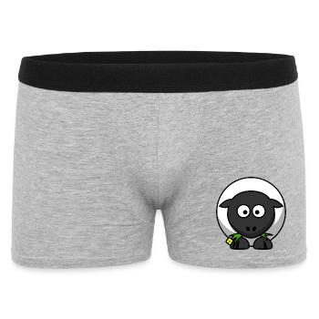 Mondnacht Schaf Cartoon - Männer Boxer Shorts - Grau meliert - Vorne