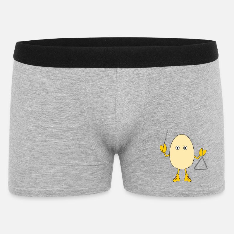 Dreieck Eierkopf - Männer Boxer Shorts - Grau meliert