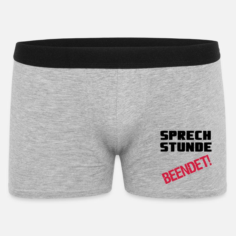 Sprechstunde beendet Medizin Spruch Geschenk - Männer Boxer Shorts - Grau meliert