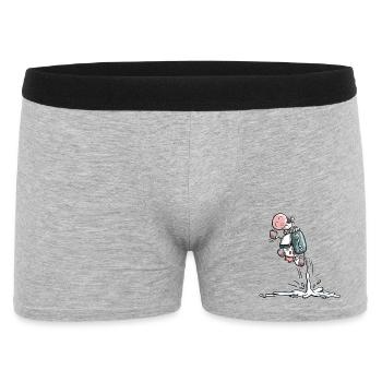 Power Kuh mit extra viel Milch - Männer Boxer Shorts - Grau meliert - Vorne