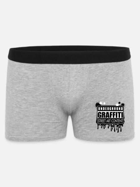 Underground graffitis flex - Boxer Homme - gris chiné