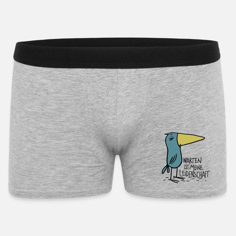 warten - Männer Boxer Shorts - Grau meliert