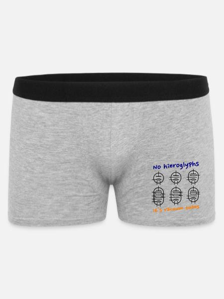 No hieroglyphs, it's vacuum tubes - Men's Boxer Shorts - heather grey