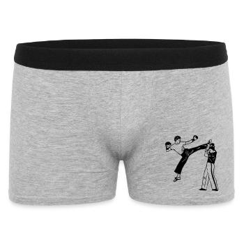 Kickboxing savate - Men's Boxer Shorts - heather grey - Front