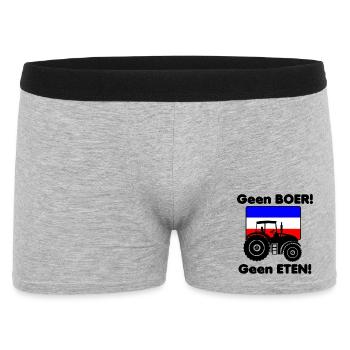 Kein Landwirt kein Essen - Männer Boxer Shorts - Grau meliert - Vorne
