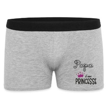 papa dune princesse - Boxer Homme - gris chiné - Devant