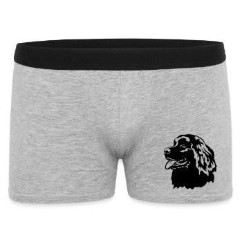 Terre-Neuve Head - Boxer Homme - gris chiné - Devant