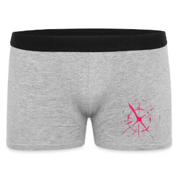 splash bunt farbe muster aufdruck comic style pink - Männer Boxer Shorts - Grau meliert - Vorne