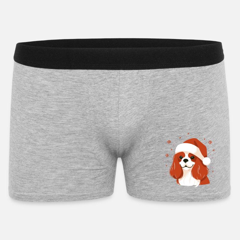 Weihnachtspullover - Niedliches Geschenk - Männer Boxer Shorts - Grau meliert