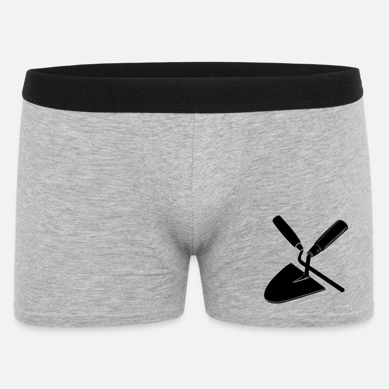 Joint nail and trowel, mason's tools - Men's Boxer Shorts - heather grey