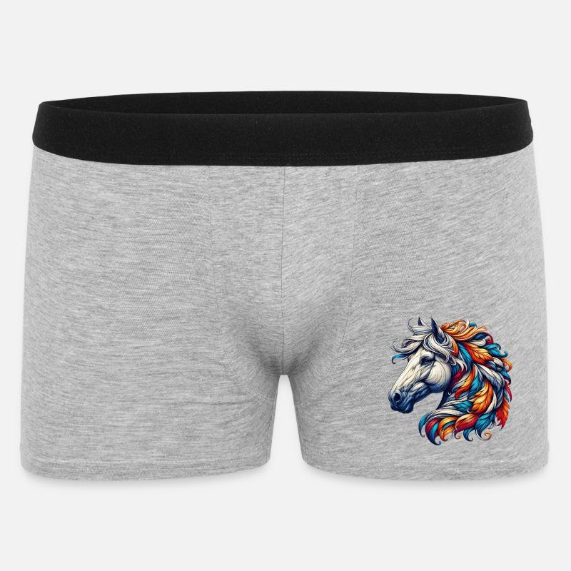 Cheval - Boxer Homme - gris chiné