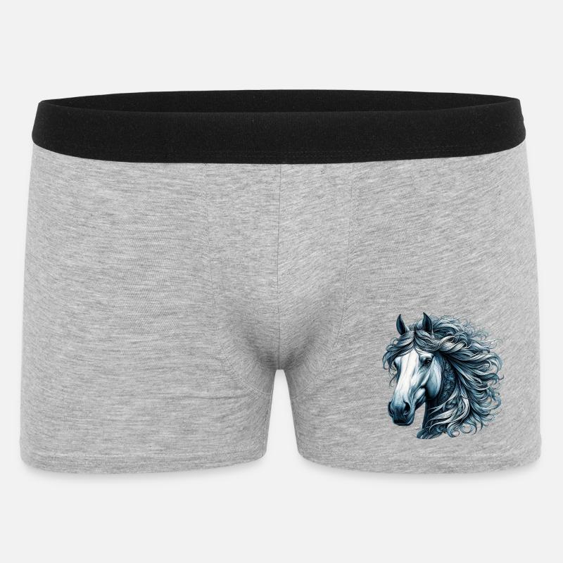 Cheval - Boxer Homme - gris chiné