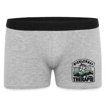 Pickleball Therapie Schläger Freizeitsport - Männer Boxer Shorts - Grau meliert - Vorne