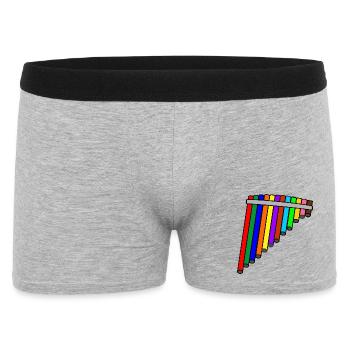 Pan flute colored - Men's Boxer Shorts - heather grey - Front