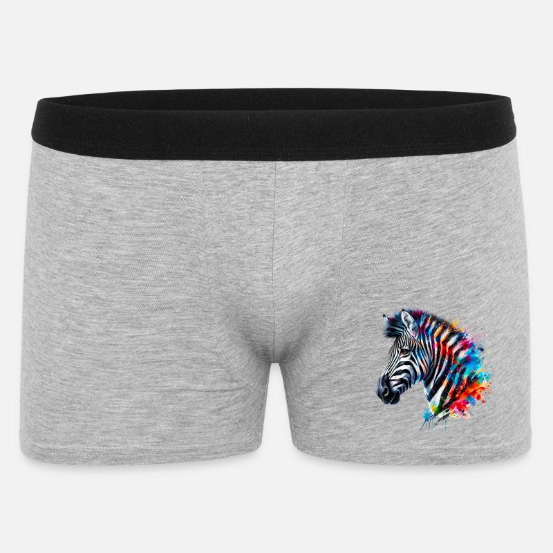 Zebra - Men's Boxer Shorts - heather grey