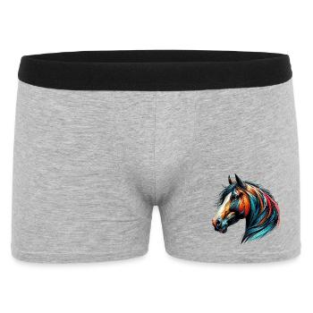Horse - Men's Boxer Shorts - heather grey - Front